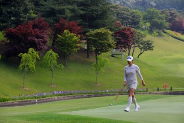 klpga 골프여자선수 김지현프로 갤러리때 찍은 사진