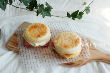 잉글리쉬머핀 샌드위치 맥모닝 만들기 브런치 간단 주말아침메뉴