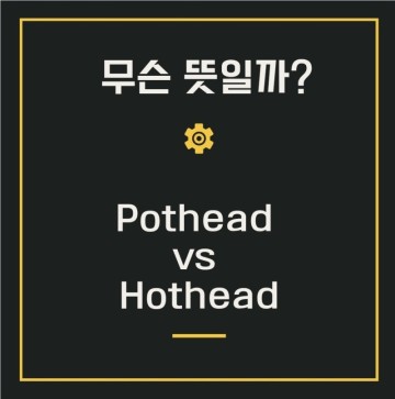 사람을 묘사하는 영어단어  Pothead vs Hothead  무슨 차이가 있일까?