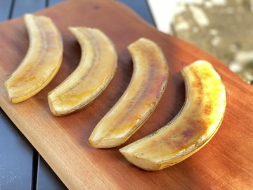 바나나브륄레 간단한 캠핑요리 토치로 굽는 바나나구이