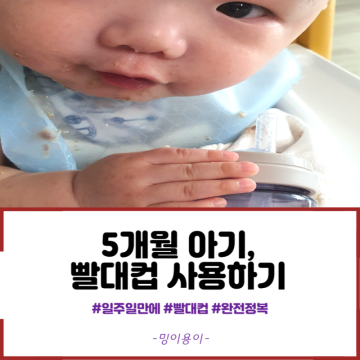 5개월 아기 빨대컵 시작, 일주일만에 완전 정복 (feat. 팁)