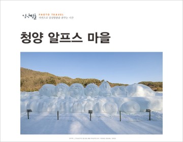 국내 겨울 여행 충남 청양 알프스 마을 눈썰매장