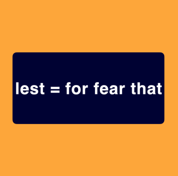 [천일문 기본] lest  = so that ~ should not = for fear that should