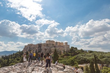 유럽 그리스 여행 아레오 파고스 언덕에서 본 아크로폴리스