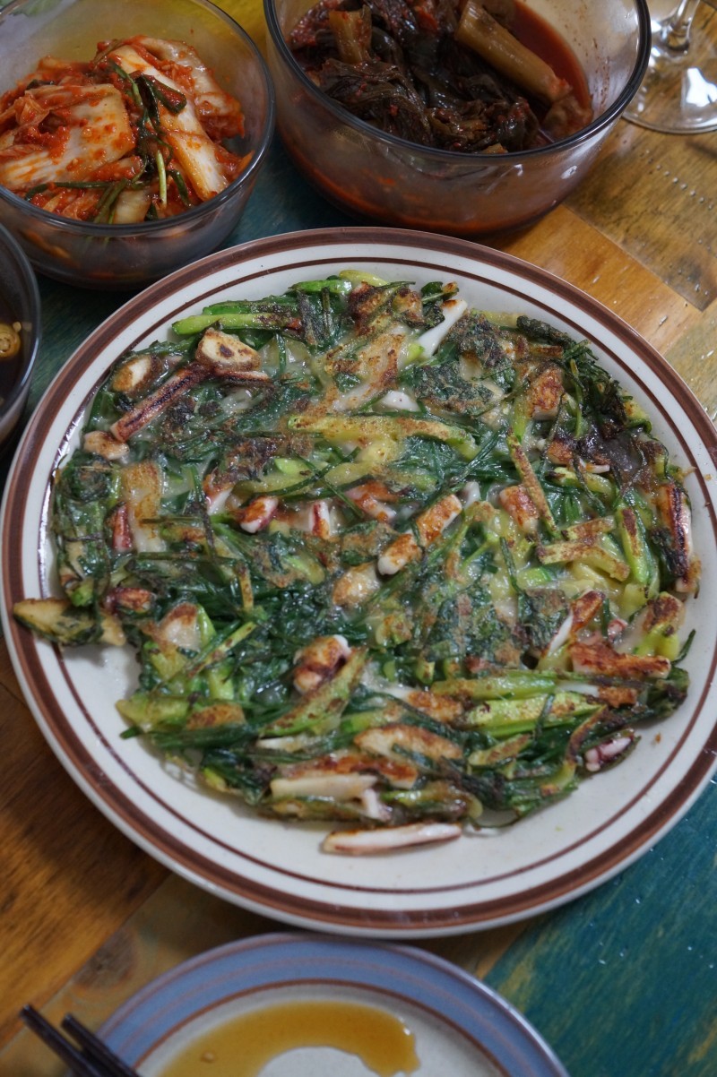 오징어 부추전 만들기 비오는날 맛있는 오징어야채전 전요리 오징어요리