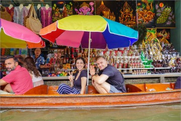 태국 여행, 담넌사두억 수상시장 배 타고 장 보기