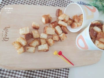 식빵팝콘 만들기 식빵과자 레시피 아이간식 간단한 식빵요리 만드는법