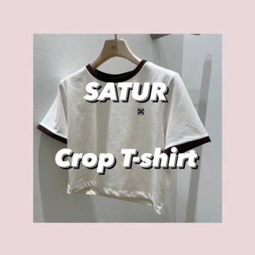 세터 SATUR 링거 크롭 티셔츠 리뷰(사이즈 비교, 코디, 재질, 착용사진)