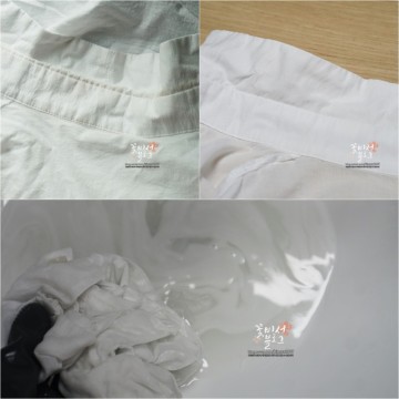 흰옷 하얀옷 세탁 흰셔츠목때 와이셔츠목 때 누런때 세탁기 돌리기