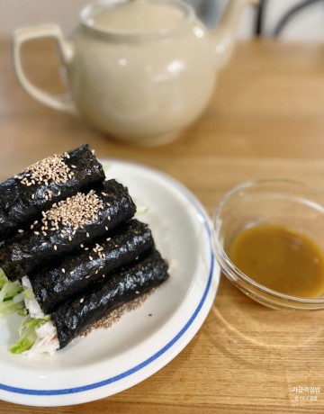 중학생아침밥 - 크래미오이김밥