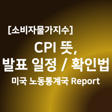 CPI 지수 뜻 - 미국 CPI 발표 보고서 원문 읽기