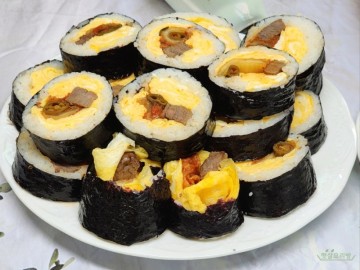 간단한 주말 아침 메뉴 계란 김밥 만들기