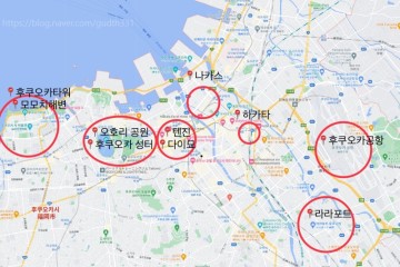 후쿠오카 볼거리 일본 지도 참고한 여행코스 총정리