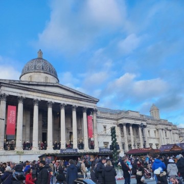 런던 내셔널 갤러리 National Gallery 와 날씨 좋은 트라팔가 광장 [모네 그리고 고흐 해바라기]