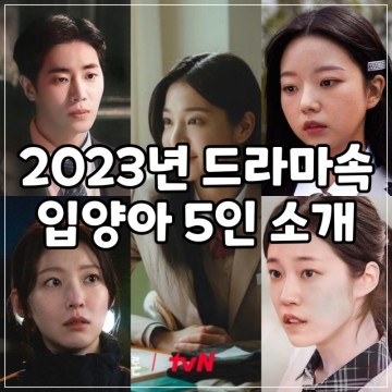2023년 한국 드라마속 등장인물 입양아 5인