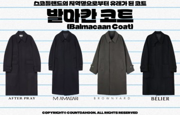 발마칸 코트(Balmacaan Coat) 소개 및 브랜드, 제품 추천