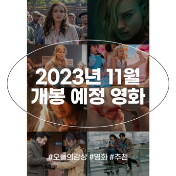 2023 11월 개봉영화 극장 개봉 예정 영화 추천 재개봉 상영 기대작