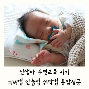 신생아 수면교육 시기 퍼버법 안눕법 쉬닥법 통잠 성공 후기