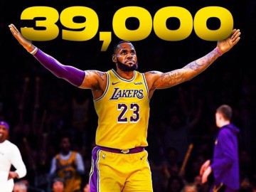 [NBA] 역사상 최초 개인통산 39000득점을 기록한 르브론 제임스, 4만득점 예상 달성시기 및 경기는?