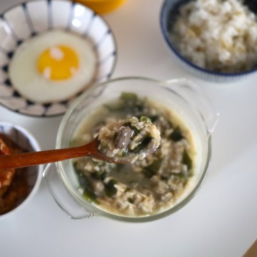 오트밀 맛있게 먹는법 오트밀미역죽 전자레인지 오트밀밥 만들기