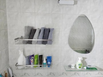 무타공 선반 벽걸이 거울 욕실용품으로 예쁜 욕실 셀프인테리어 후기