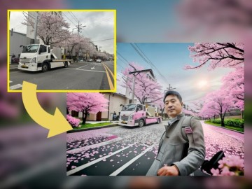 벚꽃사진 AI 합성 / 보정으로 감성x10배 UP : 아이폰 사진편집어플 Photoleap 활용 방법