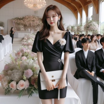 5월, 6월 여자 결혼식 하객룩 추천 - 레이스 롱스커트, 원피스│검은색 옷