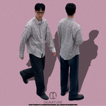 무신사 시그니처(SIGNATURE) 썸머 리조트 체크 셔츠[핑크] 사이즈 추천 및 솔직후기