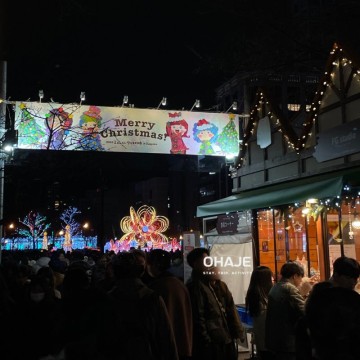 일본 삿포로 자유여행 TV타워 24년도 눈축제 기간 오도리 공원 크리스마스 마켓