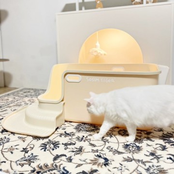 고양이화장실 위치 소심한호랑이 사막화방지 코너스텝 대형화장실 추천