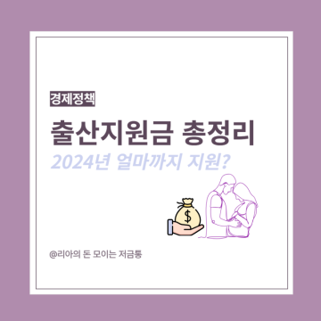 2024년 출산지원금 총정리｜부모급여 ｜첫만남이용권 사용처