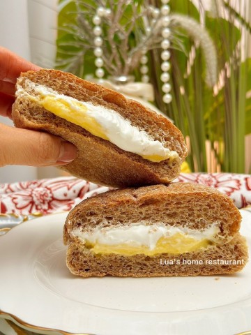 커스터드크림 만들기 슈크림 만드는법 코스트코 빵 사워도우 라운드번 활용 레시피