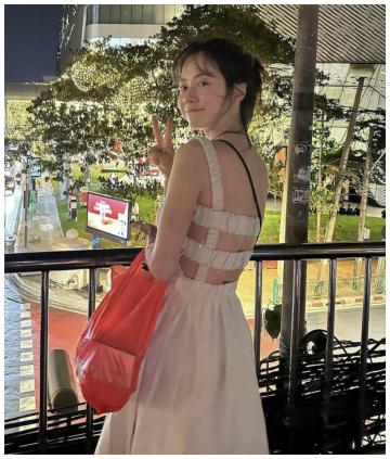 자라 롱원피스 송지효 착용 방콕 여행룩 휴양지패션