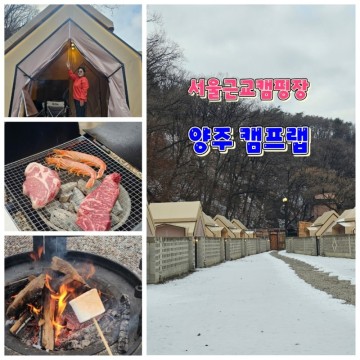 서울근교캠핑장 신생 양주 캠프랩 당일치기 바베큐 애견 동반 추천 장흥나들이