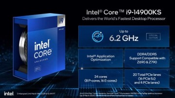 인텔 i9-14900KS 14세대 CPU, 세계에서 가장 빠른 6.2GHz 기록