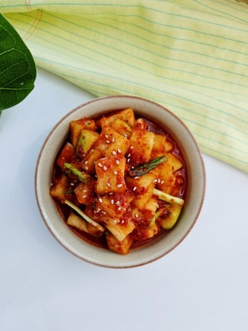 풀없이 맛있게 깍두기 담그는법 아삭한 무김치 깍두기 김치 레시피 만들기