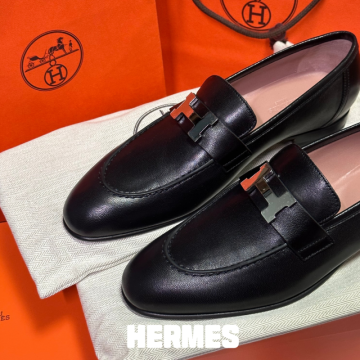 에르메스 신발 파리로퍼 블랙 은장! 39.5 사이즈 일본 쇼핑 가격