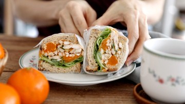 빵순이의 다이어트 귤 닭가슴살 샌드위치 만들기