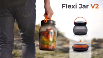 #1791. 친환경 내열 안전 실리콘 소재의 접이식 다회용기 'Flexi Jar V2'